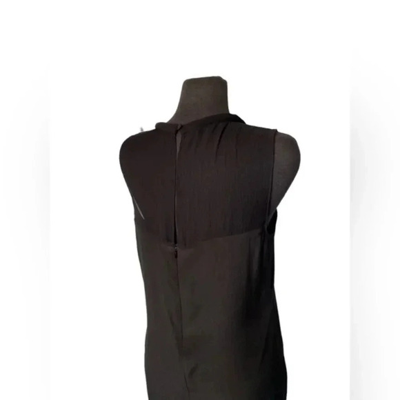 Rebecca Taylor 100% Silk Black Midi Sleeveless Dress - Picture 4 of 6